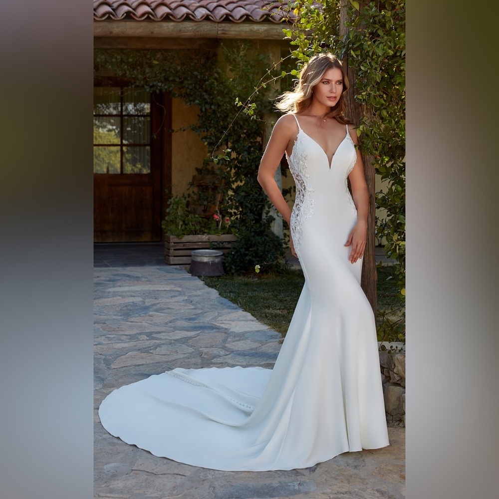 Eddy K - Allison wedding dress #EK1501, fit and flare, v-neck backless gown